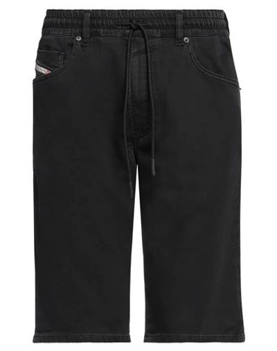 Diesel Man Denim Shorts Black Size 32 Cotton, Polyester, Elastane