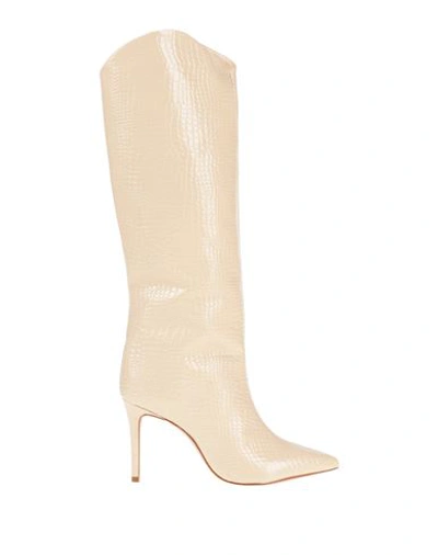 Schutz Woman Knee Boots Beige Size 9.5 Soft Leather