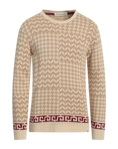 Bicolore® Bicolore Man Sweater Sand Size Xl Acrylic, Wool In Beige