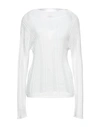 AERON AERON WOMAN SWEATER WHITE SIZE L VISCOSE, POLYAMIDE