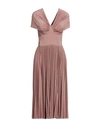 Elisabetta Franchi Woman Midi Dress Pastel Pink Size 12 Viscose, Polyester, Polyamide, Elastane
