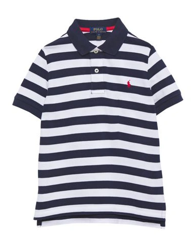 Polo Ralph Lauren Babies'  Striped Short Sleeve Mesh Polo Toddler Boy Polo Shirt Midnight Blue Size 5 Cotton