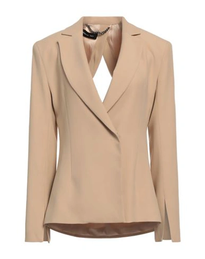 Federica Tosi Woman Blazer Beige Size 8 Acetate, Viscose