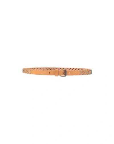 Zadig & Voltaire Woman Belt Camel Size Xs Bovine Leather In Beige