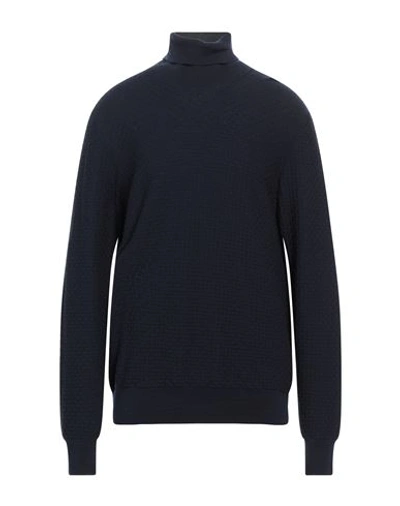 Trussardi Man Turtleneck Midnight Blue Size 4xl Merino Wool