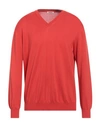Gioferrari Man Sweater Tomato Red Size 46 Cotton
