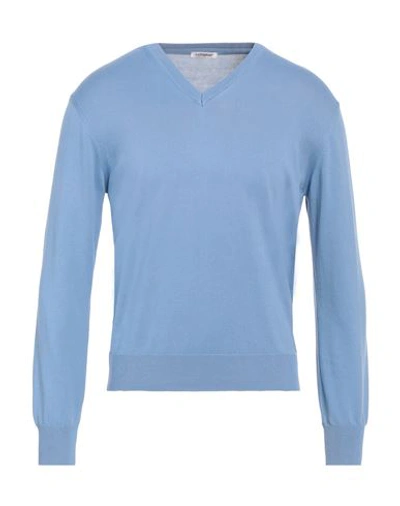 Gioferrari Man Sweater Light Blue Size 40 Cotton