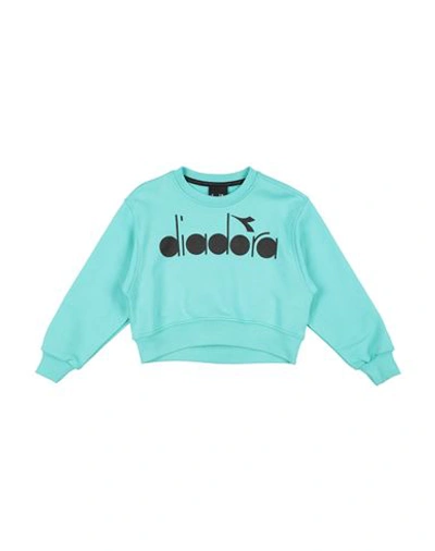 Diadora Babies'  Toddler Girl Sweatshirt Turquoise Size 4 Cotton In Blue