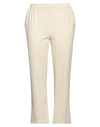 Gentryportofino Woman Pants Cream Size 12 Viscose, Virgin Wool, Elastane In White