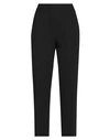 GENTRYPORTOFINO GENTRYPORTOFINO WOMAN PANTS BLACK SIZE 4 VISCOSE, VIRGIN WOOL, ELASTANE