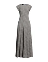 Les Copains Woman Maxi Dress Brown Size 4 Cotton, Linen In Brown
