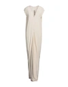 Rick Owens Woman Maxi Dress Cream Size 6 Acetate, Silk In White