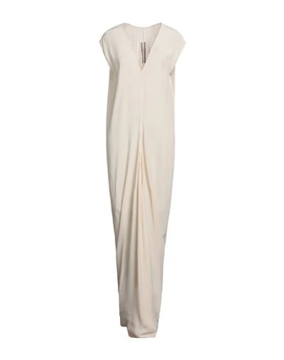 Rick Owens Woman Maxi Dress Cream Size 4 Acetate, Silk In White