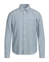 Sandro Man Shirt Sky Blue Size Xl Cotton