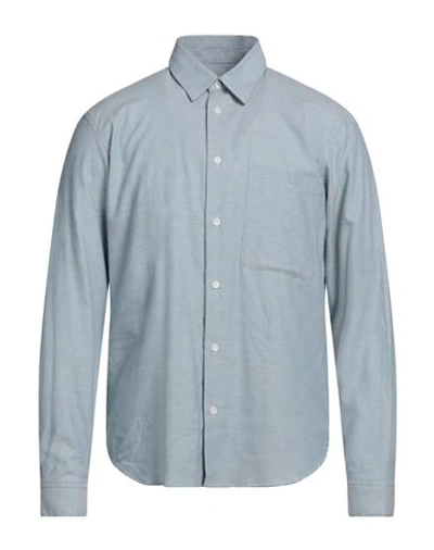Sandro Man Shirt Sky Blue Size Xl Cotton