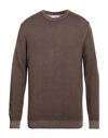 BELLWOOD BELLWOOD MAN SWEATER BROWN SIZE 40 VIRGIN WOOL