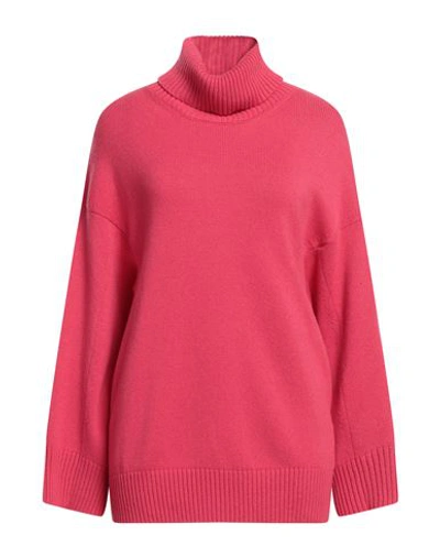 Gentryportofino Woman Turtleneck Fuchsia Size 10 Cashmere In Pink