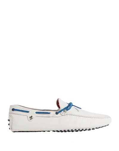 Tod's For Ferrari Man Loafers Off White Size 12.5 Leather