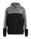 Ea7 Man Sweatshirt Grey Size 3xl Cotton, Polyester