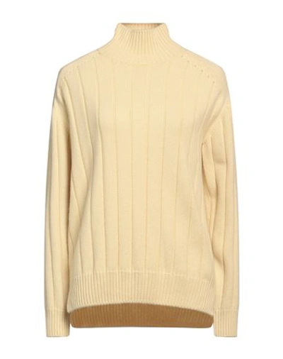 Gentryportofino Woman Turtleneck Light Yellow Size 6 Cashmere