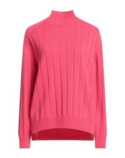 Gentryportofino Woman Turtleneck Fuchsia Size 12 Cashmere In Pink