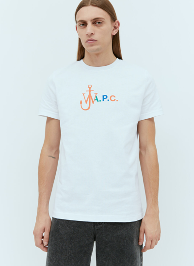 A.p.c. X Jw Anderson Logo-print T-shirt In White
