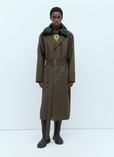 Burberry Lambeth Cotton Car Coat In Khaki