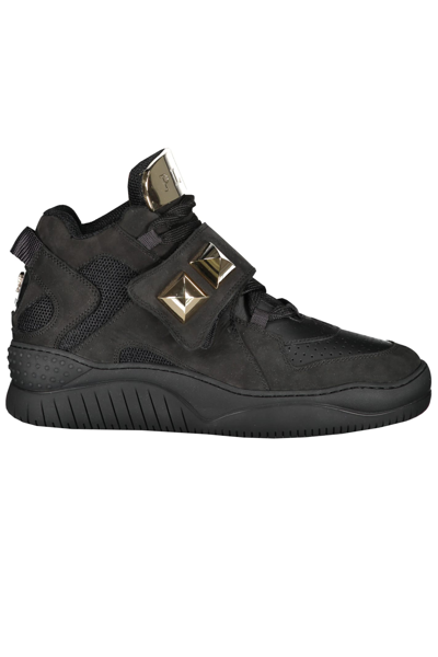 Philipp Plein Leather High-top Sneakers In Black