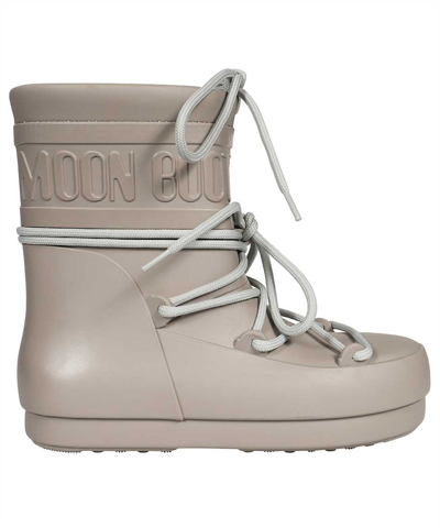 Moon Boot Rubber Rain Boots In Grey