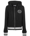 Versace Jeans Couture Logo-embroidered Zip-up Hoodie In Black