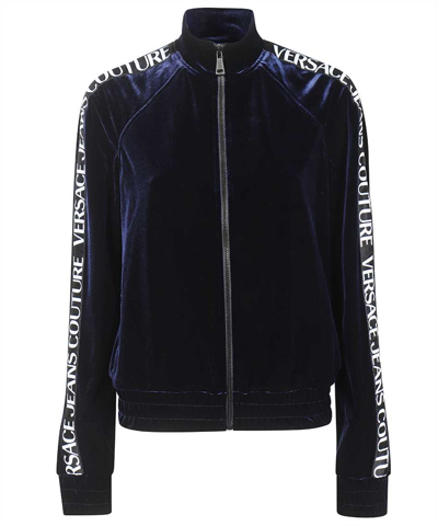 Versace Jeans Couture Full Zip Hoodie In Blue