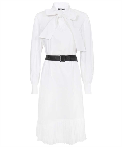 Karl Lagerfeld Cotton Shirtdress In White