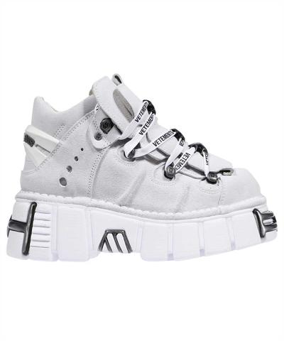 VETEMENTS LEATHER PLATFORM SNEAKERS