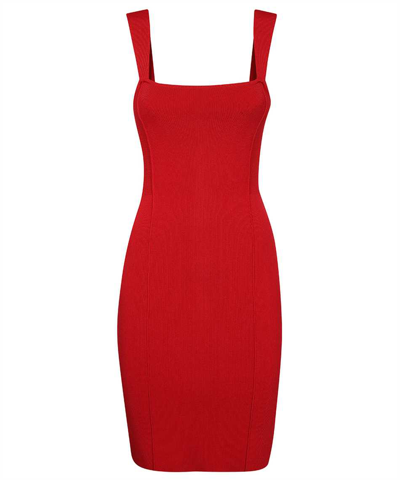 John Richmond Jersey Sheath Dress In Red