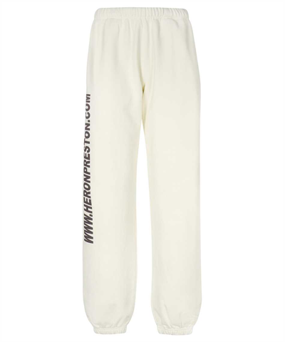 Heron Preston Logo Print Sweatpants In White