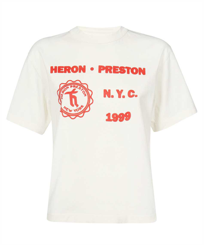 Heron Preston Printed Cotton T-shirt In White