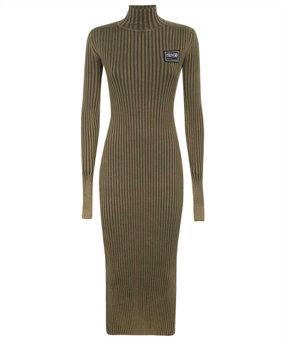 Versace Jeans Couture Knitted Dress In Green