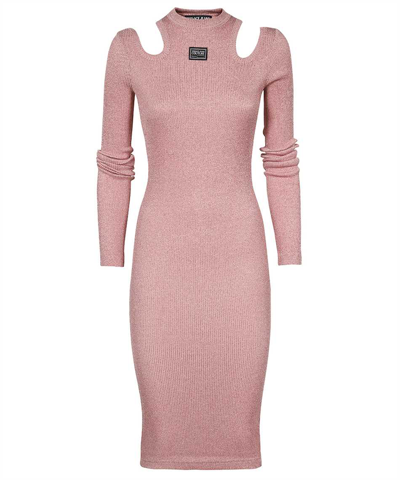 Versace Jeans Couture Knitted Dress In Pink
