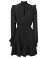 Versace Jeans Couture Crepe De Chine Dress In Black