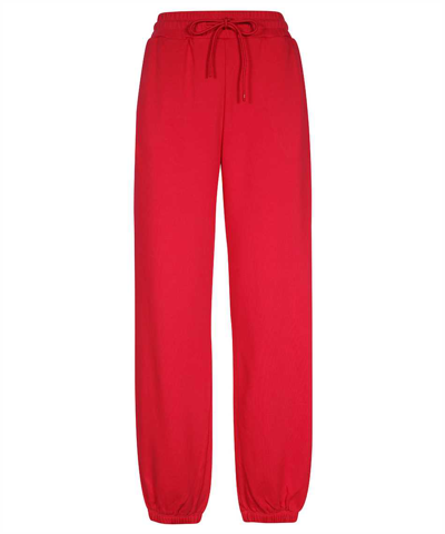 Msgm Logo Print Sweatpants In Red