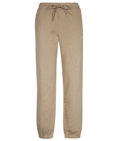 Msgm Logo Print Sweatpants In Beige