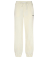 Msgm Logo-print Elasticated-cuff Track Pants In Ecru