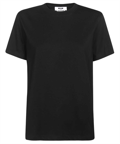 Msgm Printed Cotton T-shirt In Black