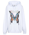 Msgm Butterfly-print Hoodie In White