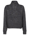 Karl Lagerfeld Kl Monogram Soutache Sweater In Grey