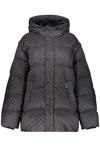 Shop Karl Lagerfeld Hooded Nylon Down Jacket In Black