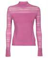 Karl Lagerfeld Logo Embroidered Collar Sweater In Pink