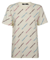 KARL LAGERFELD COTTON T-SHIRT WITH ALL OVER LOGO