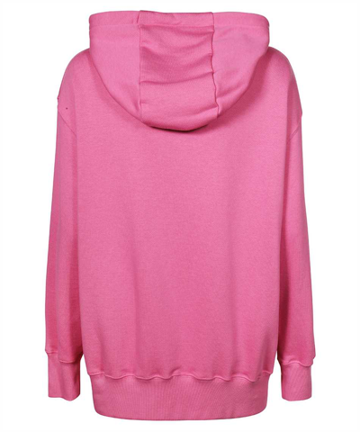 Versace Cotton Hoodie In Pink