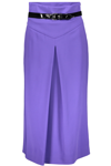 Moschino Ladies Purple High Waist Belted Skirt In Purple